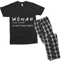 Funny Woman Definition Noun An Adult Human Female Men's T-shirt Pajama Set | Artistshot