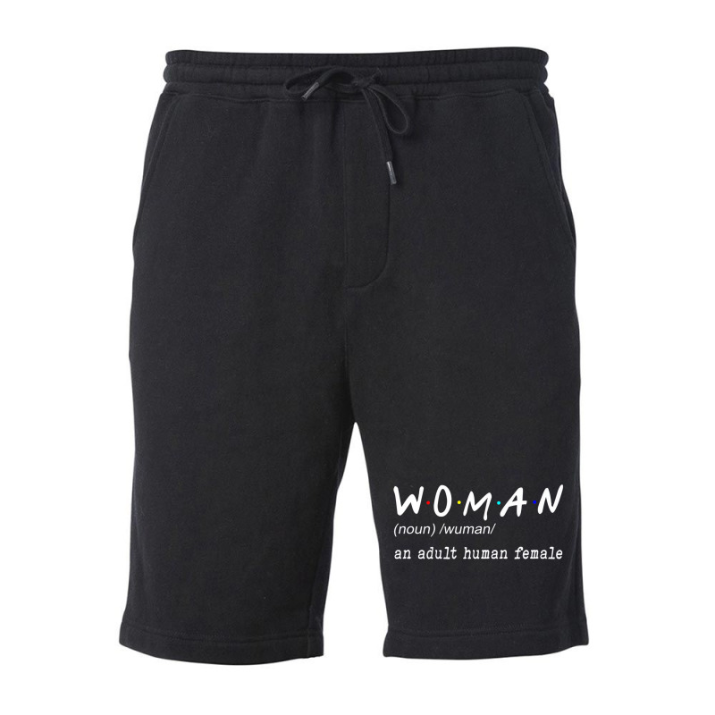 Funny Woman Definition Noun An Adult Human Female Fleece Short by dong | Artistshot