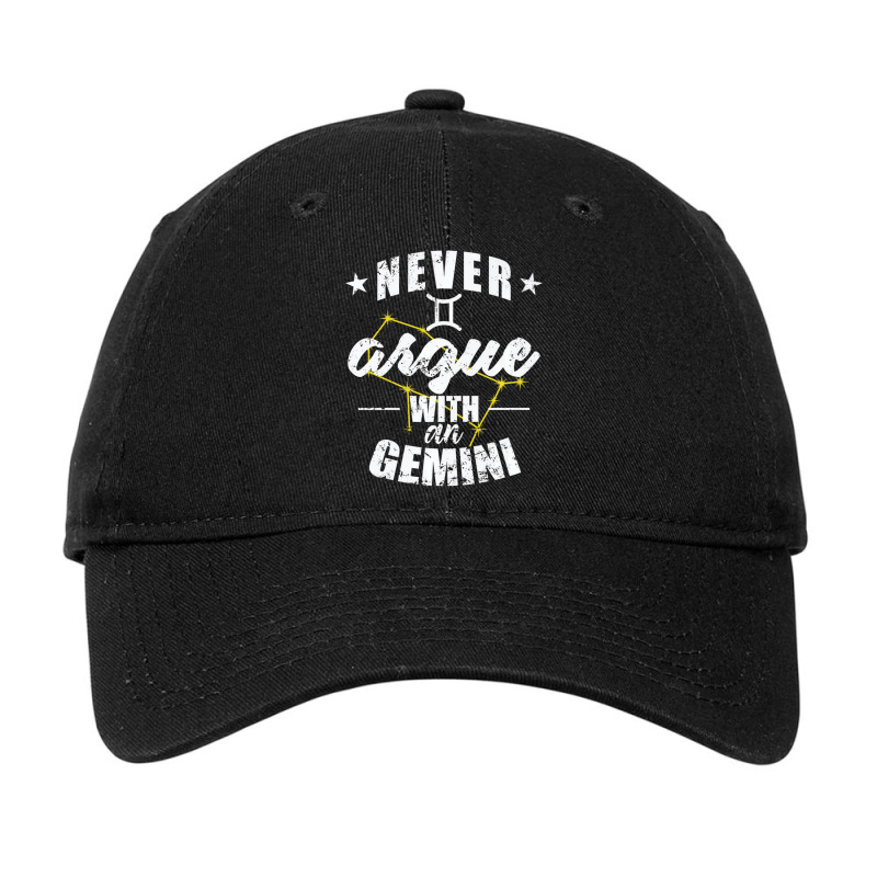 Zodiac Sign Never Argue With A Gemini Premium T Sh Adjustable Cap by heffopance | Artistshot