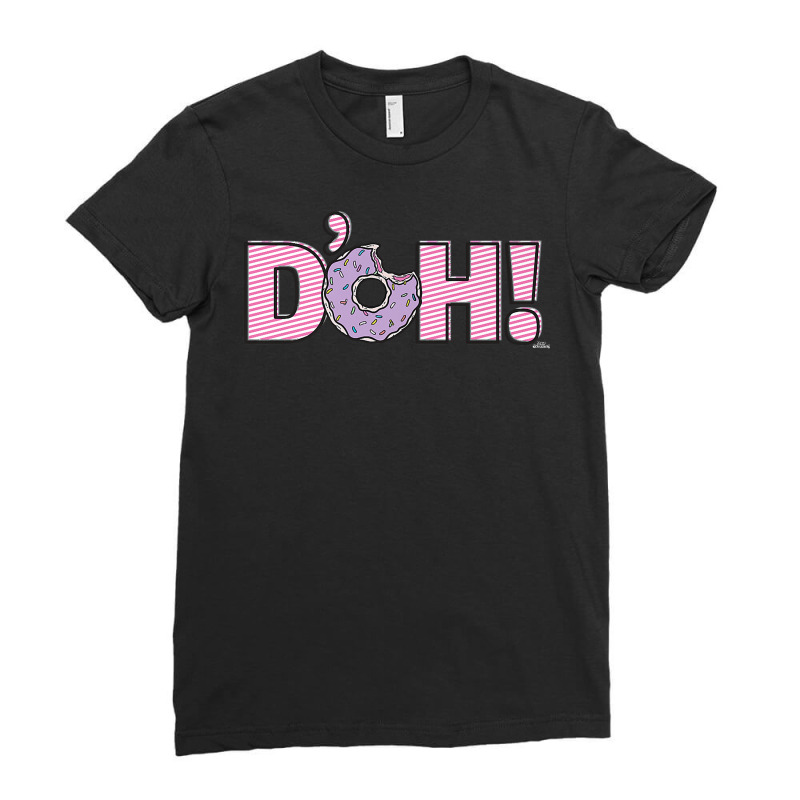 The Simpsons Homer D'oh Donut Premium T Shirt Ladies Fitted T-Shirt by saterseim | Artistshot