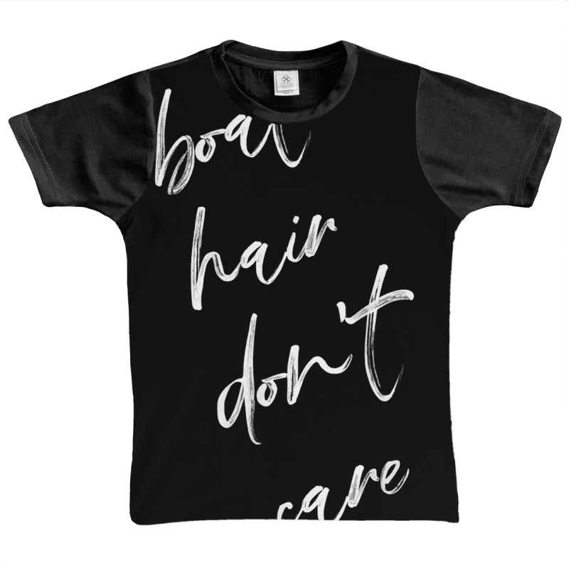 Womens Cute Pontoon Boat Hair Don't Care  Funny La Graphic Youth T-shirt | Artistshot