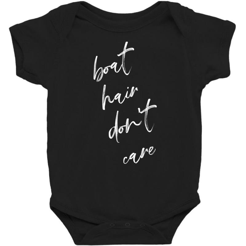 Womens Cute Pontoon Boat Hair Don't Care  Funny La Baby Bodysuit | Artistshot