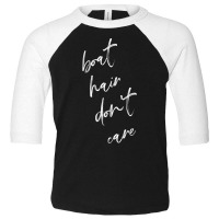 Womens Cute Pontoon Boat Hair Don't Care  Funny La Toddler 3/4 Sleeve Tee | Artistshot