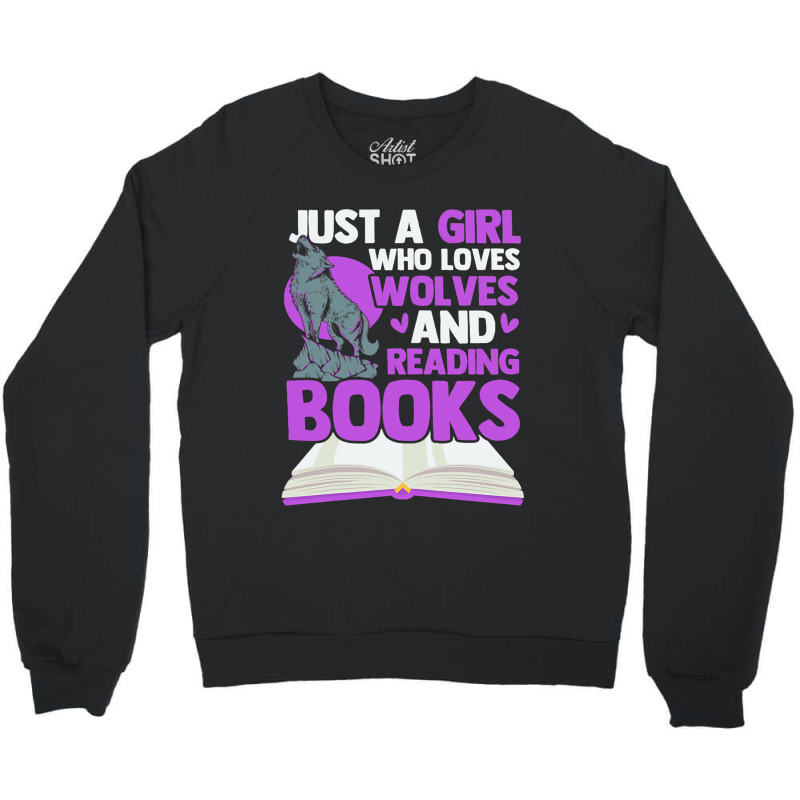 Reading Lovers Wolf Lovers Bookworms Book Lovers Crewneck Sweatshirt by PattonPlacex | Artistshot