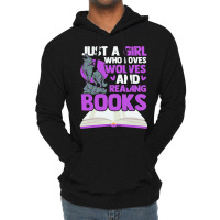 Reading Lovers Wolf Lovers Bookworms Book Lovers Lightweight Hoodie | Artistshot