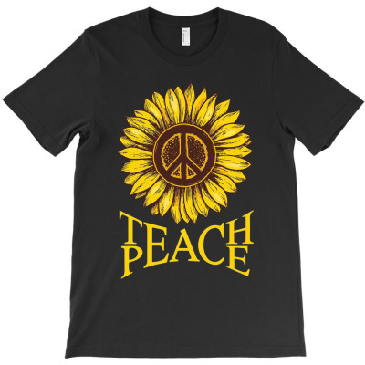Teach Peace T-shirt Designed By Wildarmy