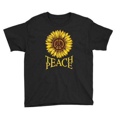 Teach Peace Youth Tee Designed By Wildarmy
