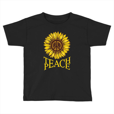 Teach Peace Toddler T-shirt Designed By Wildarmy