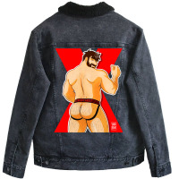 Adam Likes Jockstraps   Red Unisex Sherpa-lined Denim Jacket | Artistshot