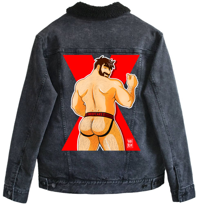 Adam Likes Jockstraps   Red Unisex Sherpa-Lined Denim Jacket by venooskafilav | Artistshot