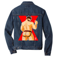 Adam Likes Jockstraps   Red Men Denim Jacket | Artistshot