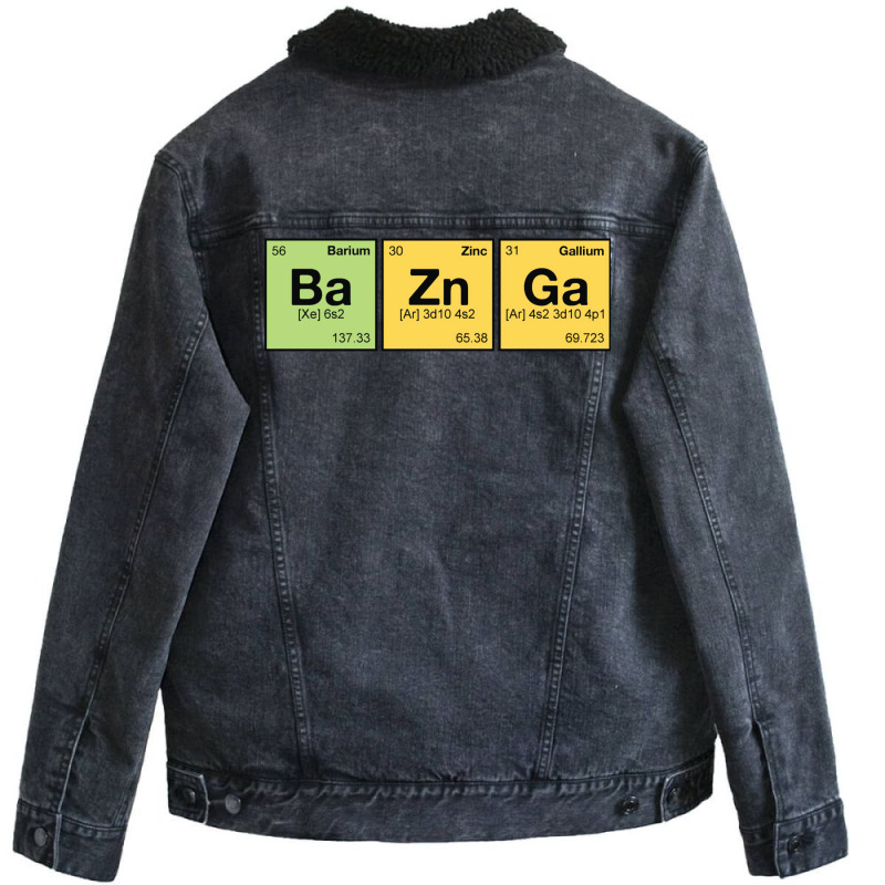 Ba Zn Ga!   Periodic Elements Scramble 1 Unisex Sherpa-Lined Denim Jacket by venooskafilav | Artistshot