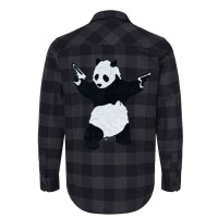 Banksy Panda With Guns Flannel Shirt | Artistshot