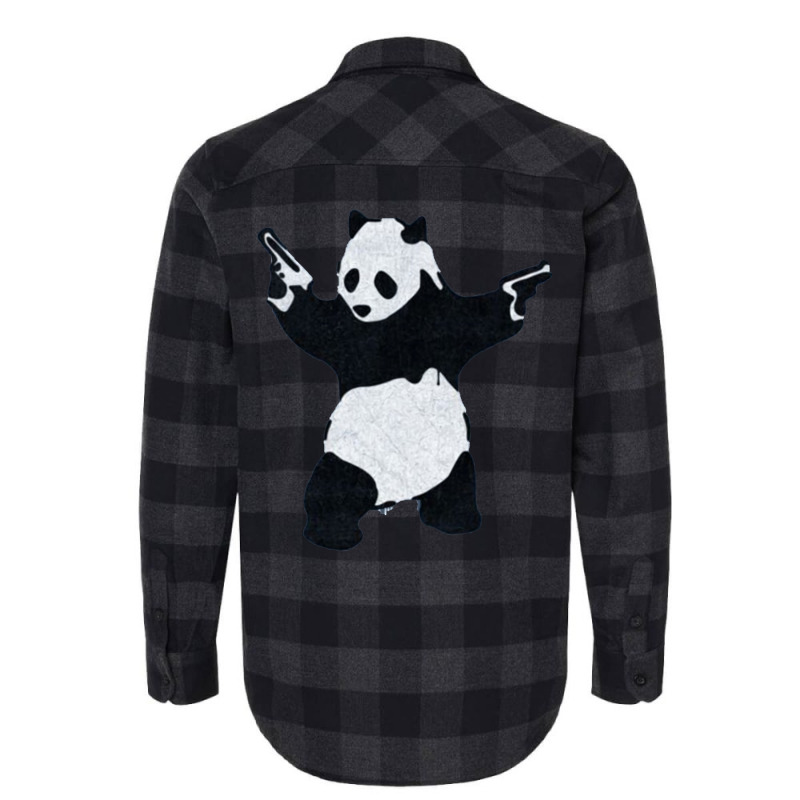 Banksy Panda With Guns Flannel Shirt by venooskafilav | Artistshot