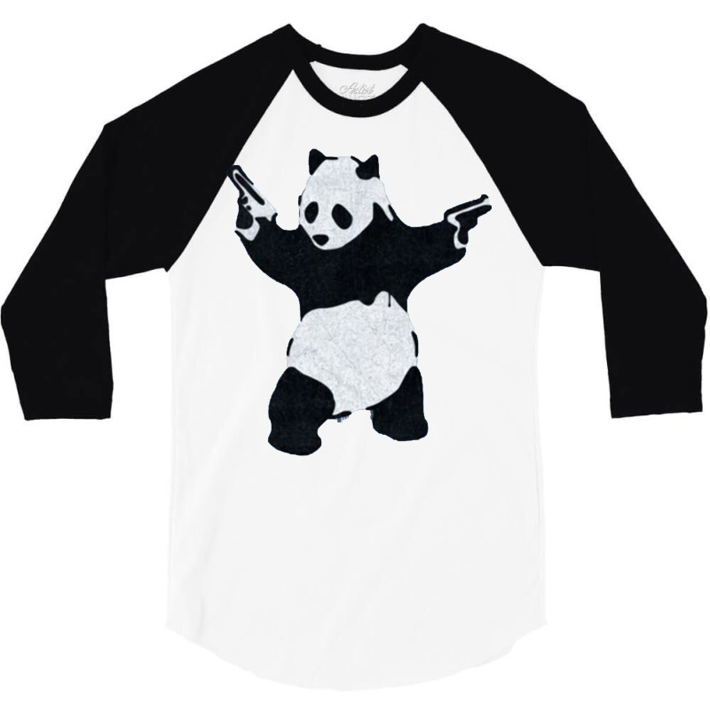 Banksy Panda With Guns 3/4 Sleeve Shirt by venooskafilav | Artistshot