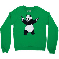 Banksy Panda With Guns Crewneck Sweatshirt | Artistshot