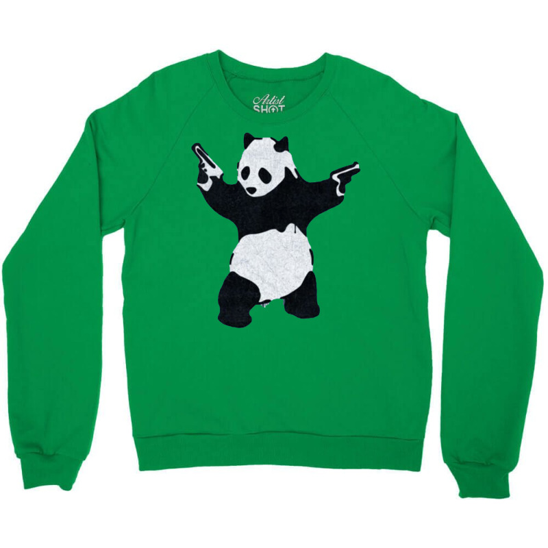 Banksy Panda With Guns Crewneck Sweatshirt by venooskafilav | Artistshot