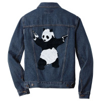 Banksy Panda With Guns Men Denim Jacket | Artistshot