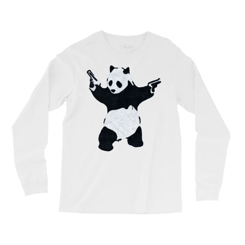 Banksy Panda With Guns Long Sleeve Shirts by venooskafilav | Artistshot