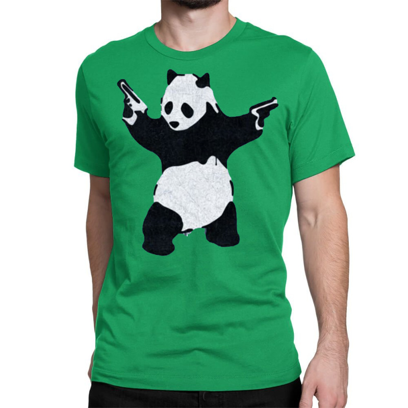 Banksy Panda With Guns Classic T-shirt by venooskafilav | Artistshot