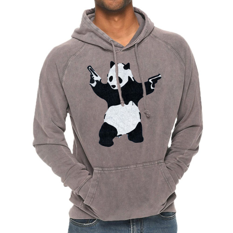 Banksy Panda With Guns Vintage Hoodie by venooskafilav | Artistshot