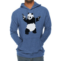 Banksy Panda With Guns Lightweight Hoodie | Artistshot