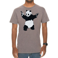 Banksy Panda With Guns Vintage T-shirt | Artistshot