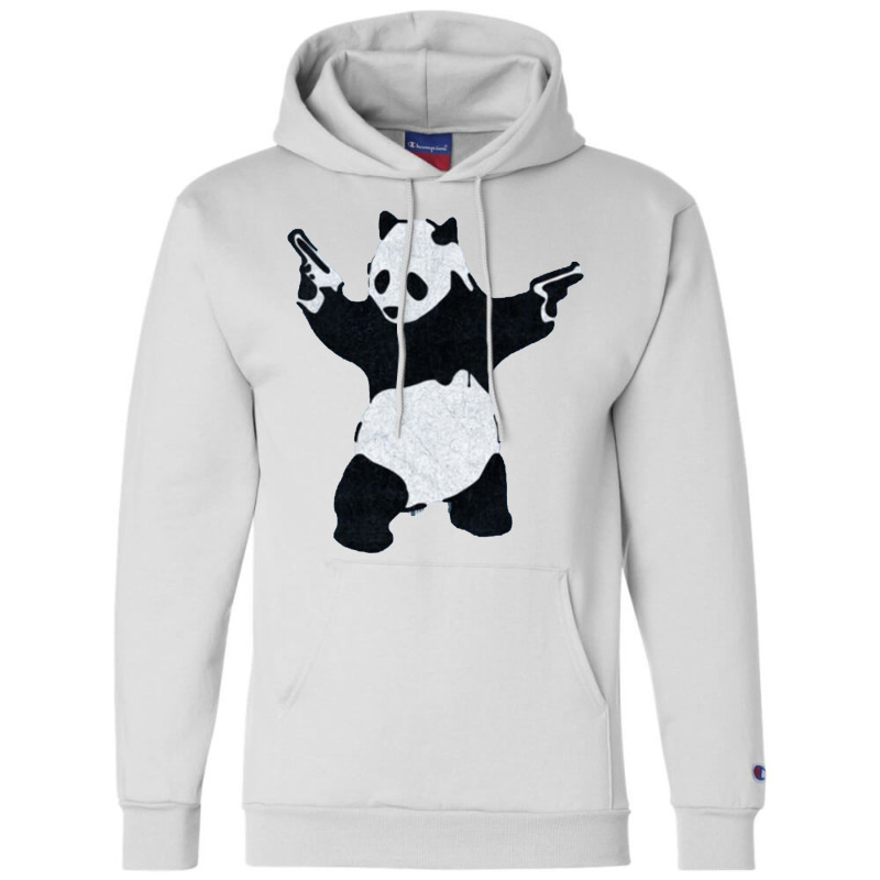 Banksy Panda With Guns Champion Hoodie by venooskafilav | Artistshot