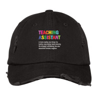 Teaching Assistant Definition  School Educational Vintage Cap | Artistshot