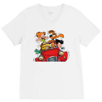 Boule Et Bill (billy And Buddy) In The Car V-neck Tee | Artistshot