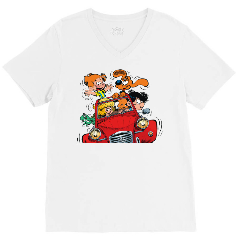 Boule Et Bill (billy And Buddy) In The Car V-Neck Tee by venooskafilav | Artistshot