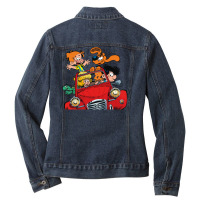 Boule Et Bill (billy And Buddy) In The Car Ladies Denim Jacket | Artistshot