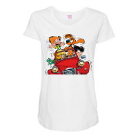 Boule Et Bill (billy And Buddy) In The Car Maternity Scoop Neck T-shirt | Artistshot