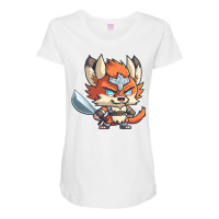 Chibi Fox D&d Barbarian Class  Dnd Animal Clas Maternity Scoop Neck T-shirt | Artistshot