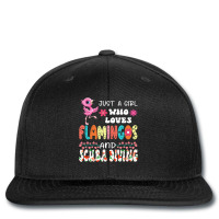 Just A Girl Who Loves Flamingos And Scuba Diving F Printed Hat | Artistshot