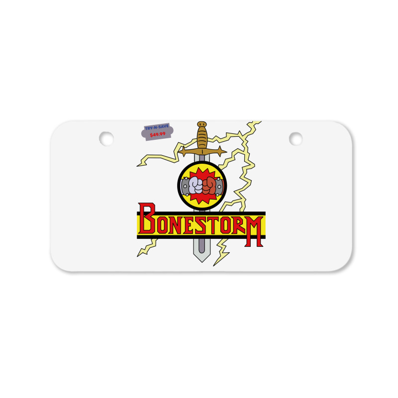 Bonestorm Bicycle License Plate | Artistshot