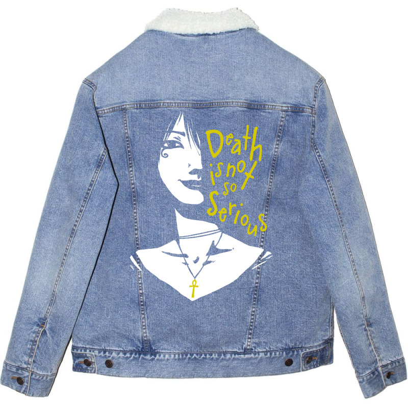 Death Is Not So Serious Unisex Sherpa-Lined Denim Jacket by venooskafilav | Artistshot