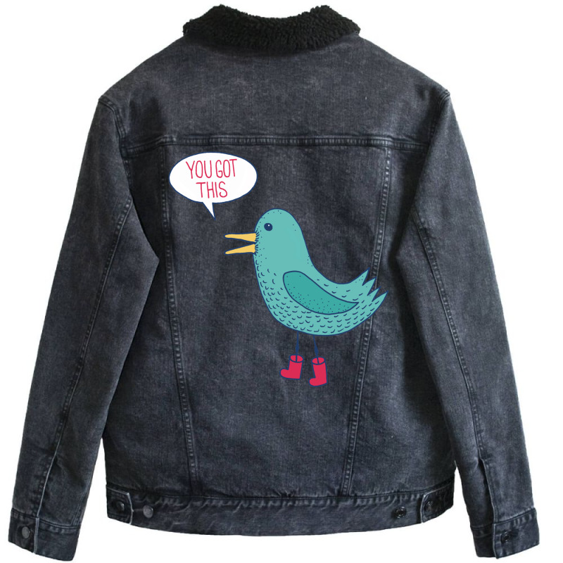 Emotional Support Duck Unisex Sherpa-Lined Denim Jacket by karumdiunyau | Artistshot