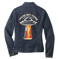 Ufo Flying Saucer Invasion 1950's Sience Fiction A Ladies Denim Jacket | Artistshot