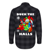 Duck The Halls Christmas Portrait Flannel Shirt | Artistshot