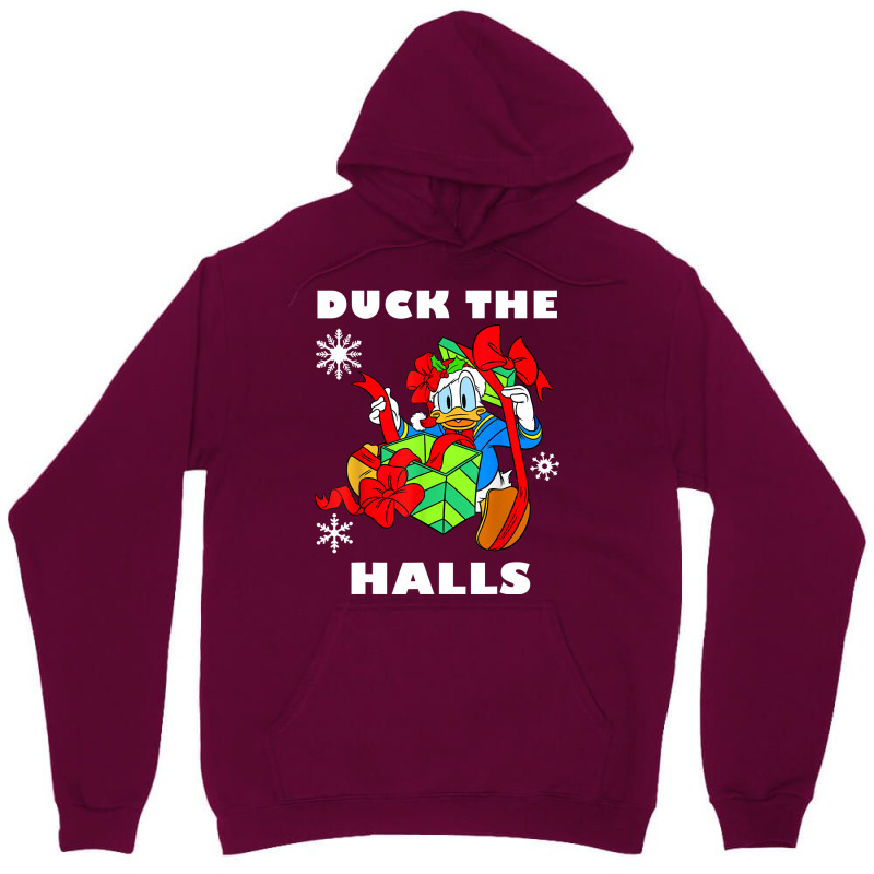 Duck The Halls Christmas Portrait Unisex Hoodie by venooskafilav | Artistshot