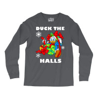 Duck The Halls Christmas Portrait Long Sleeve Shirts | Artistshot