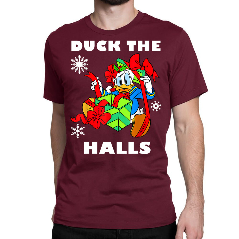 Duck The Halls Christmas Portrait Classic T-shirt by venooskafilav | Artistshot