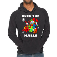 Duck The Halls Christmas Portrait Vintage Hoodie | Artistshot