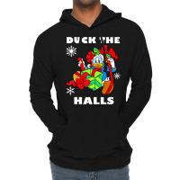 Duck The Halls Christmas Portrait Lightweight Hoodie | Artistshot