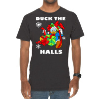 Duck The Halls Christmas Portrait Vintage T-shirt | Artistshot