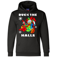 Duck The Halls Christmas Portrait Champion Hoodie | Artistshot