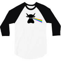 Dark Side Of The Moo 3/4 Sleeve Shirt | Artistshot