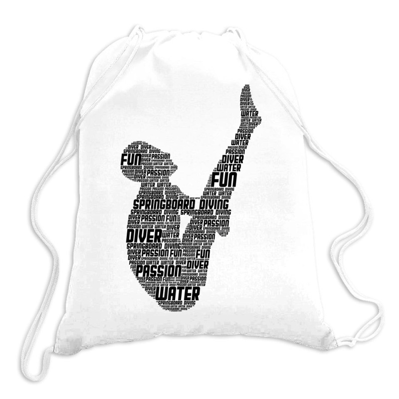 Springboard Diver Springboard Diving Platform Divi Drawstring Bags | Artistshot