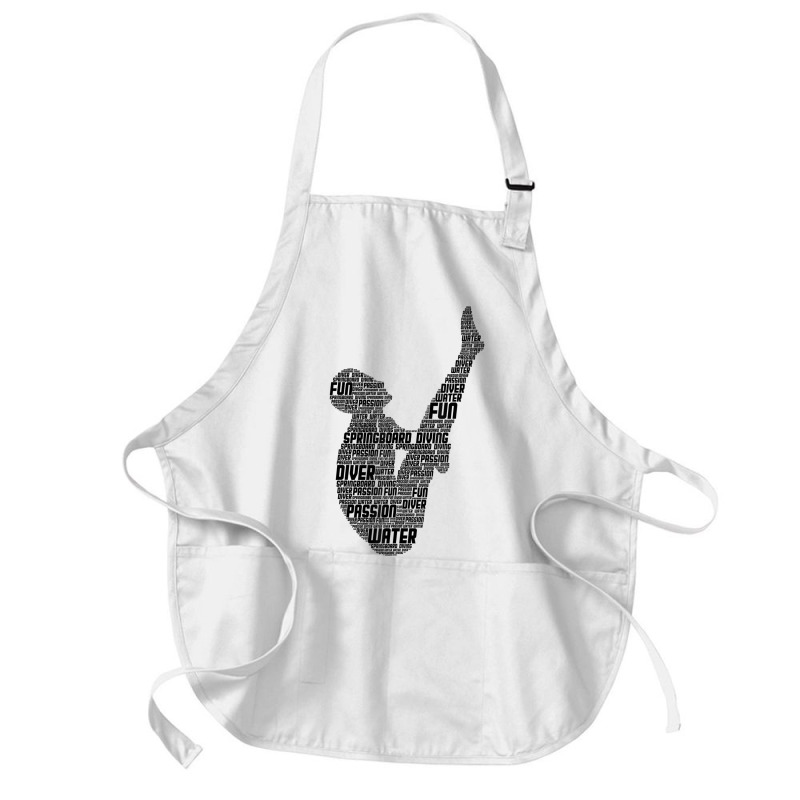 Springboard Diver Springboard Diving Platform Divi Medium-length Apron | Artistshot